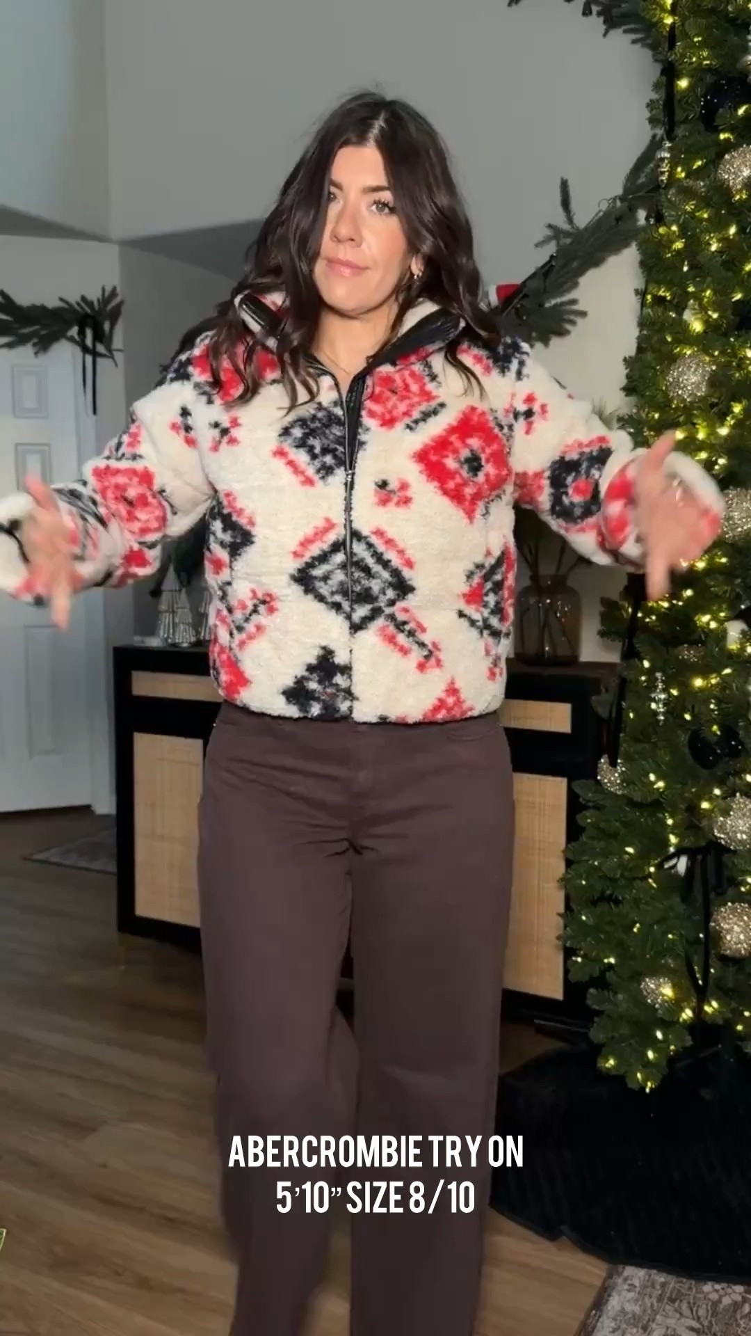 wearing medium top, 29 curvy long

Abercrombie, midsize style, casual outfit, sweater weather, midsize fashion, easy outfit, mom style, midsize mom, trending winter fashion, holiday look, holiday fashion, fleece jacket, warm jacket, brown pants 

#LTKHoliday #LTKootd #LTKMidsize