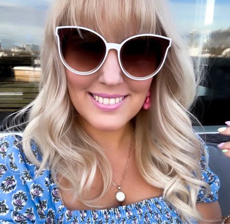 I shared this on IG for Women’s Day & thought I’d share it here even though it’s not a full picture of my dress. 

I love love these sunglasses! This is a new pair because I can’t find last years  🙈

My dress .. it’s so good y’all! Smocked. Puffy Sleeves. Midi with a Ruffle. Super sweet print! It’s also 61% off right now! 🙀

Target. J.Crew Factory. Spring Outfits. Easter. Blue. White. Pink. 

#LTKunder50 #LTKstyletip #LTKSeasonal