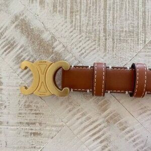 Celine Medium Triomphe Brown Belt Size 90 | Poshmark