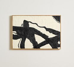 Black &amp; White Abstract Framed Wall Art | Pottery Barn (US)