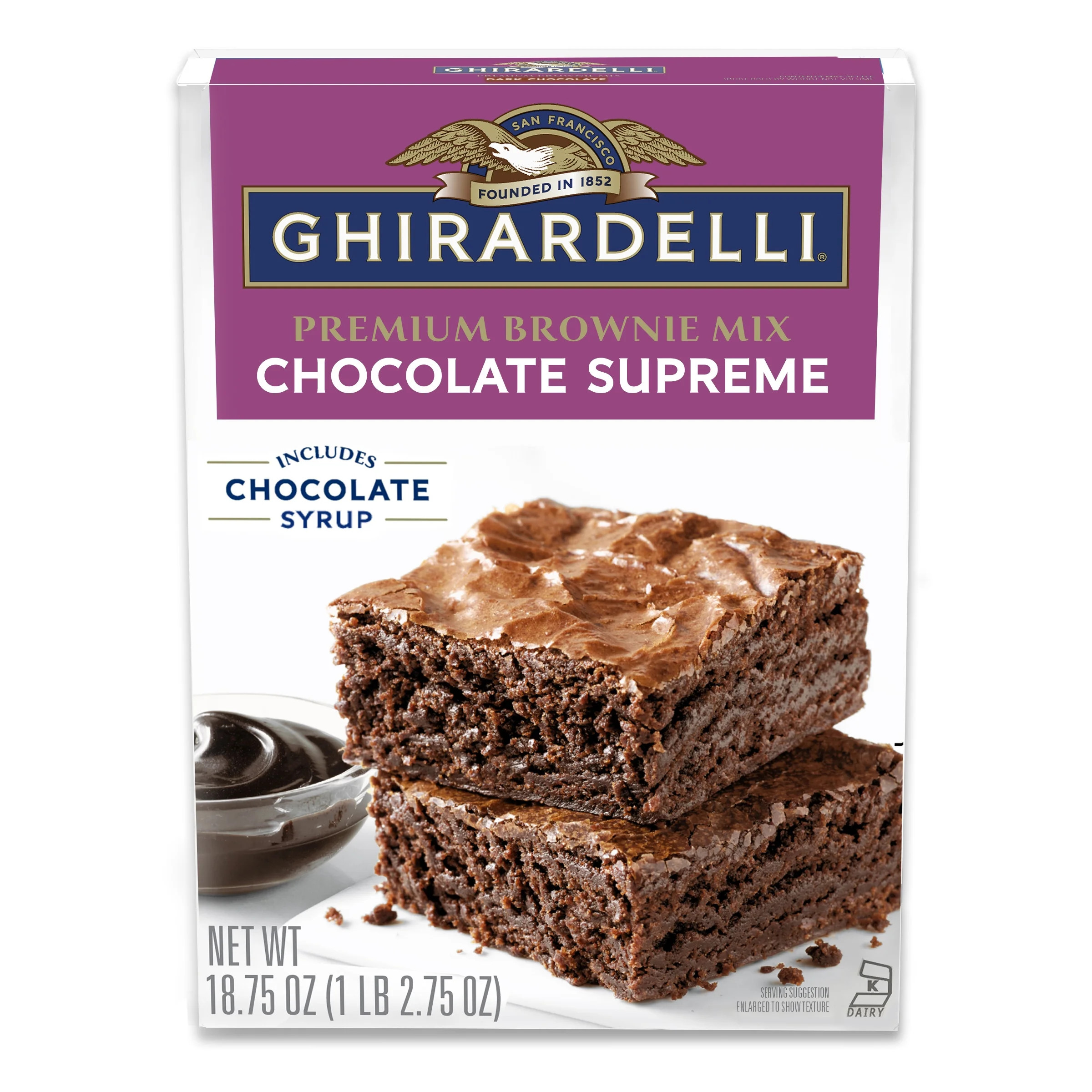 GHIRARDELLI Chocolate Supreme Premium Brownie Mix, Includes Chocolate Syrup, 18.75 oz Box | Walmart (US)