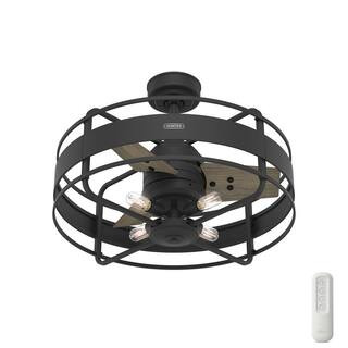 Hunter Circulus 27 in. Indoor Matte Black Ceiling Fan with Remote and Light Kit 51726 - The Home ... | The Home Depot