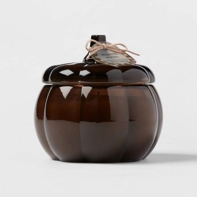 Glass Pumpkin Woods Candle Brown - Threshold™ | Target