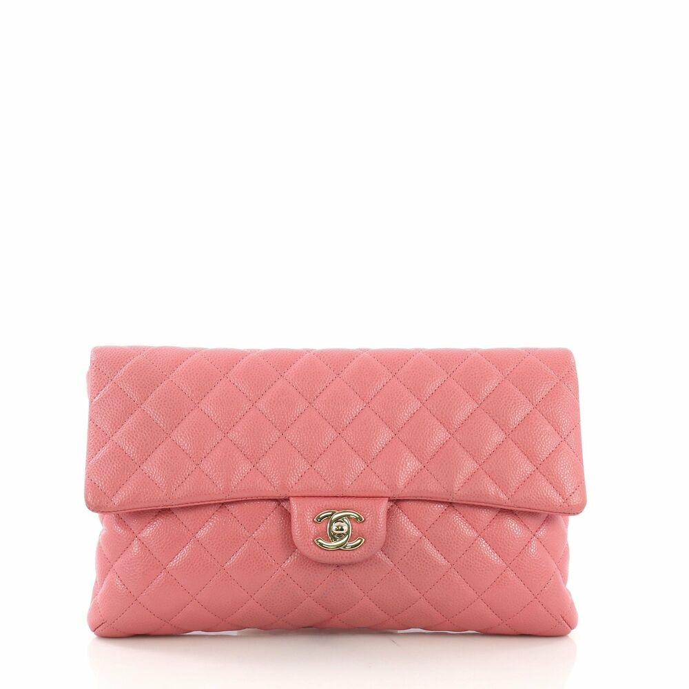 Details about   Chanel Classic Flap Clutch Quilted Caviar | eBay US