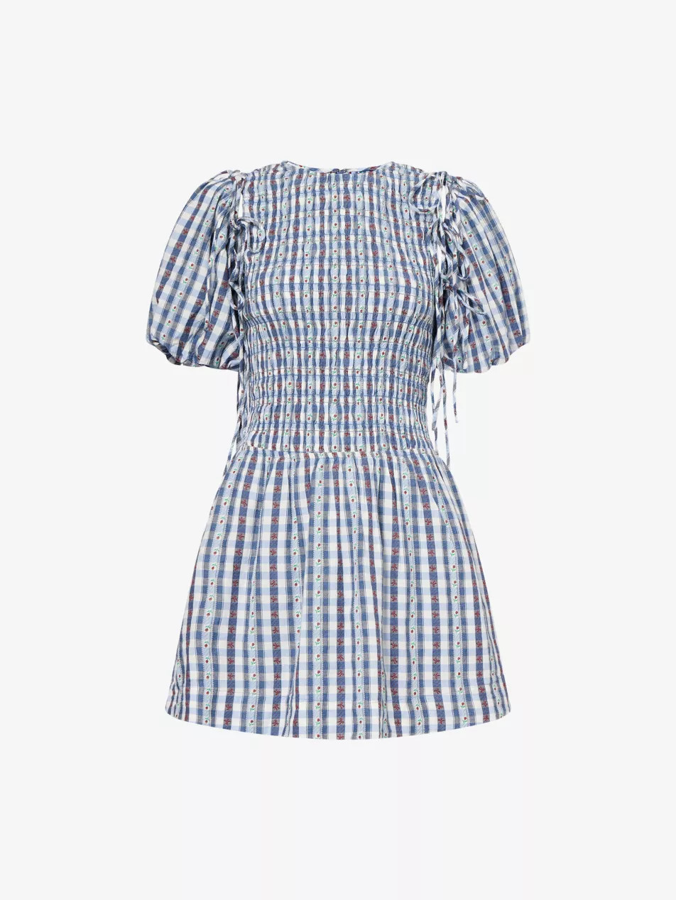 Becca Gingham-Print Cotton-Poplin Mini Dress | Selfridges