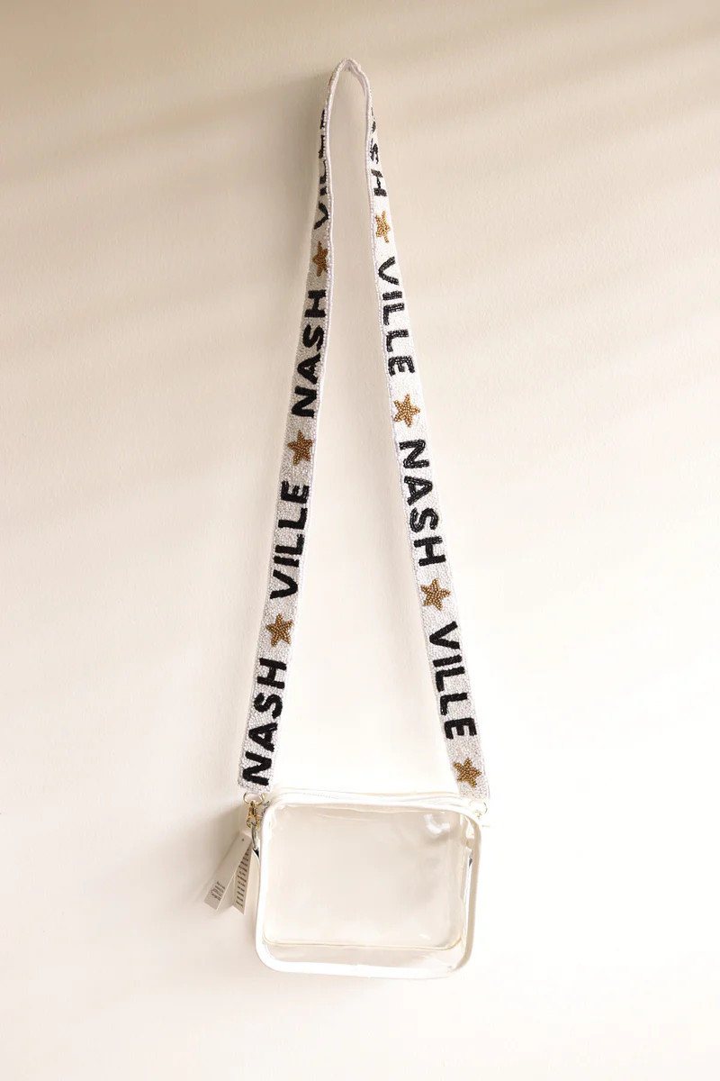 NASHVILLE Beaded Strap [White/Black] | The NASH Collection