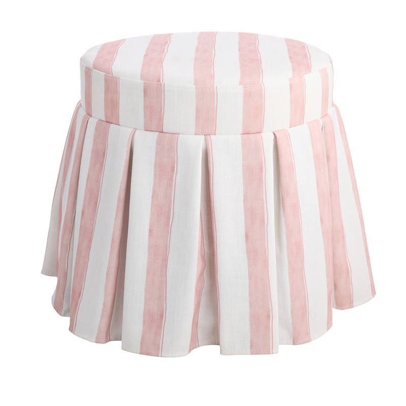 Angelina Ottoman, Pink Stripe | At Home