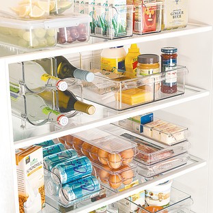 iDESIGN Fridge Bins Egg Holder Clear | The Container Store