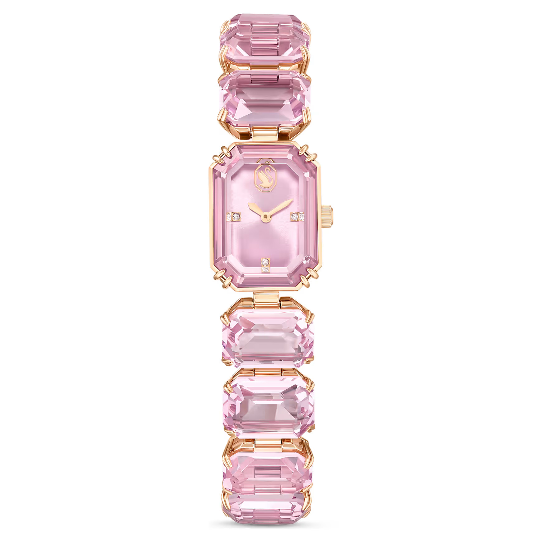Watch, Octagon cut bracelet, Pink, Rose gold-tone finish by SWAROVSKI | SWAROVSKI
