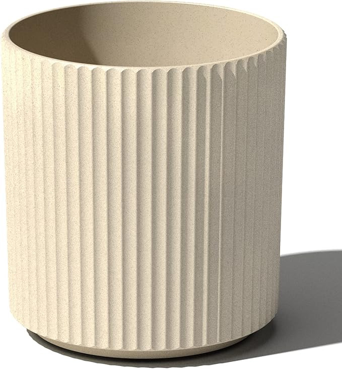 Veradek Round Demi Planter Pots for Indoor/Outdoor Garden Use | Made from Plastic - Concrete Mix ... | Amazon (US)