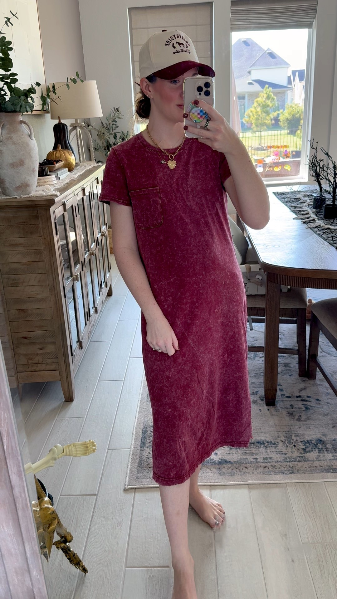 T-shirt midi dress on sale for under $15 and perfect for transitioning from summer to fall! #dress #womensdress 

#LTKStyleTip