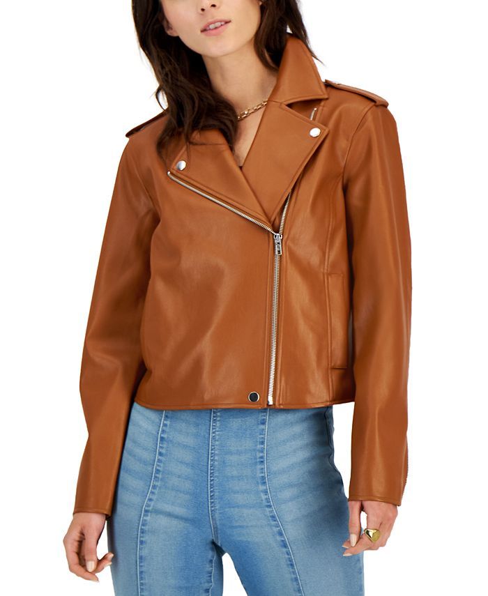 INC International Concepts Women's Faux-Leather Jacket, Created for Macy's & Reviews - Jackets & ... | Macys (US)