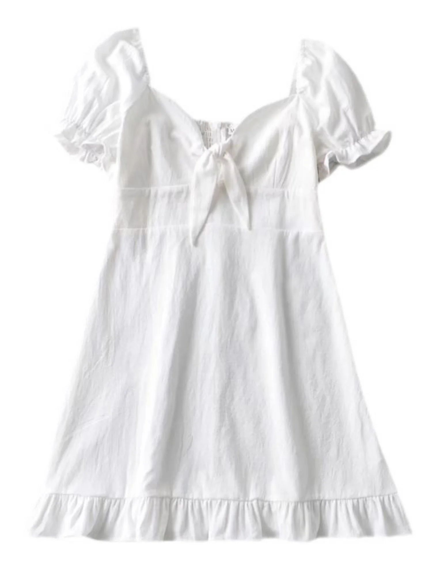 'Veronica' Front tied Ruffled Mini Dress | Goodnight Macaroon