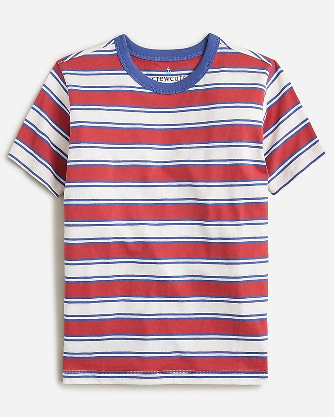 Boys' short-sleeve pocket T-shirt in bright stripe | J. Crew US