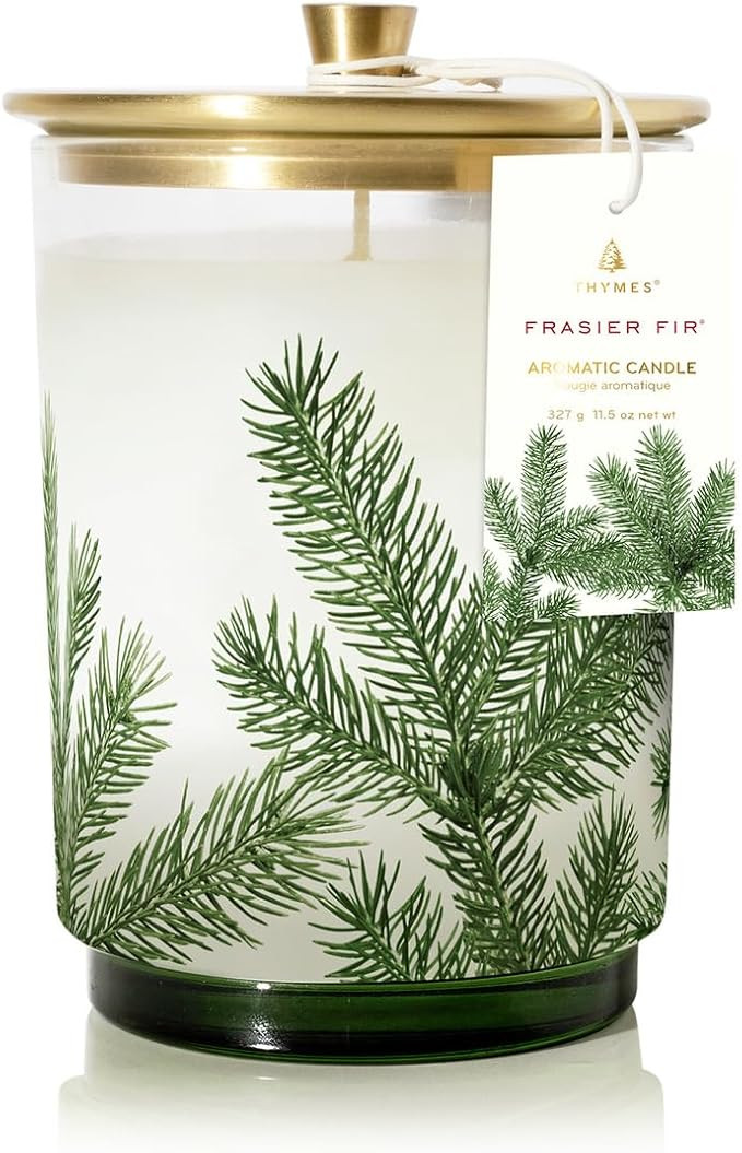 Thymes Frasier Fir Candle - Heritage Pine Needle Luminary Scented Candles - Elegant Pine Candle -... | Amazon (US)