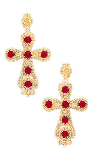 Raquel Earring in Red | Revolve Clothing (Global)