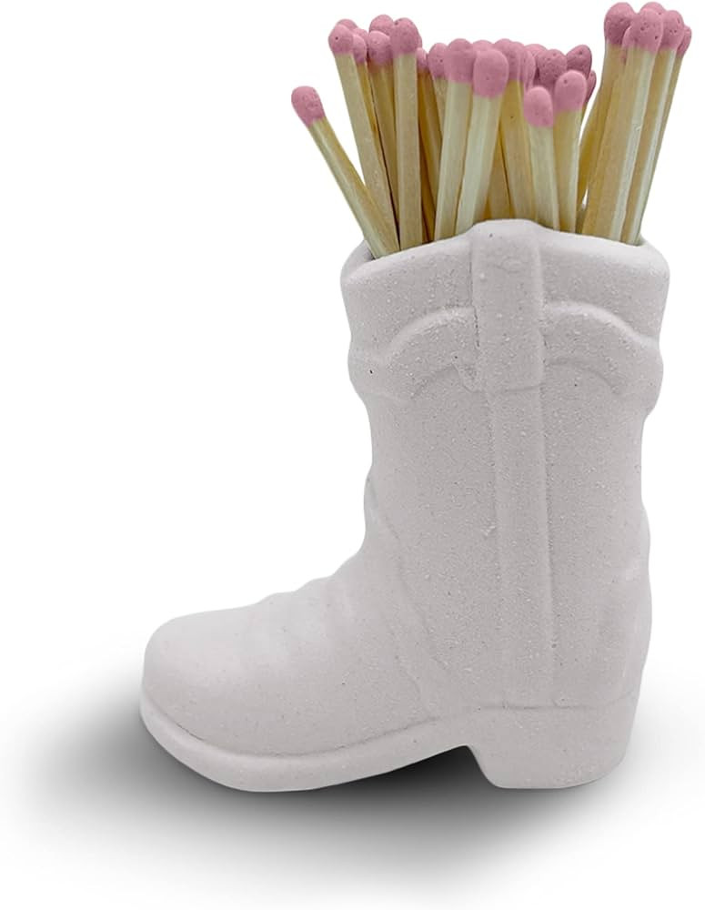 Cowboy Boot Match Holder with Striker - Bathroom - Cowboy Boot Decor Cowgirl - Very Cute Addition... | Amazon (US)