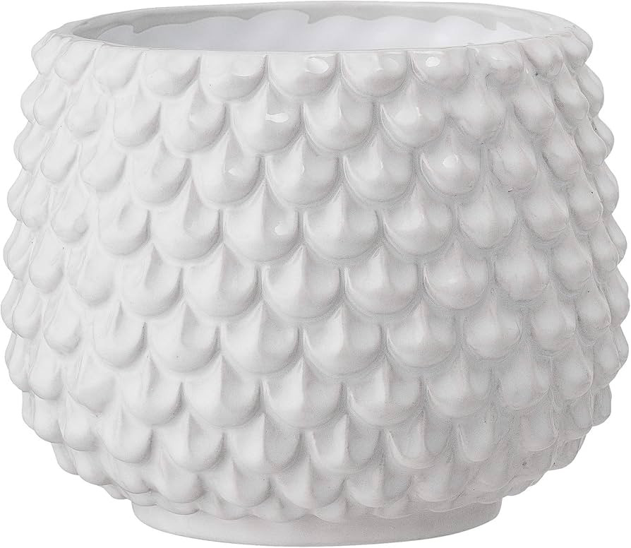 Stoneware Flower Pot Pinecone, Planter, 6,5'', White | Amazon (US)