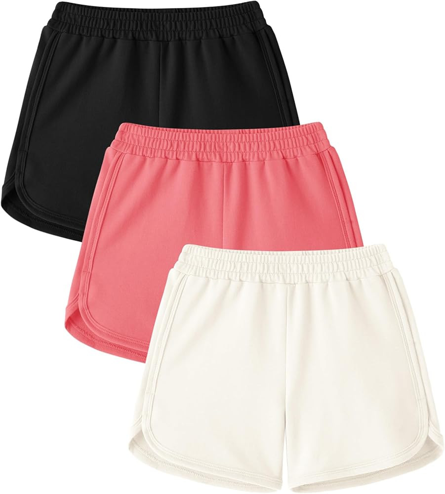 3 Pack Toddler Girl Shorts Baby Girls Athletic Short Soft Cotton Summer Clothes Size 18M-5T | Amazon (US)