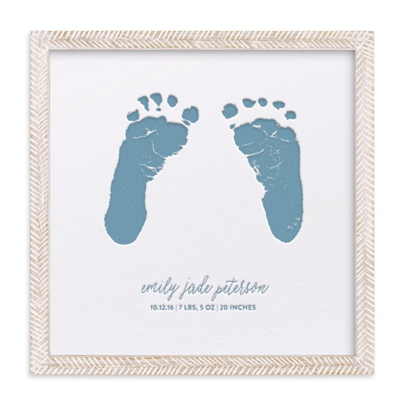 Custom Footprints Letterpress Art | Minted