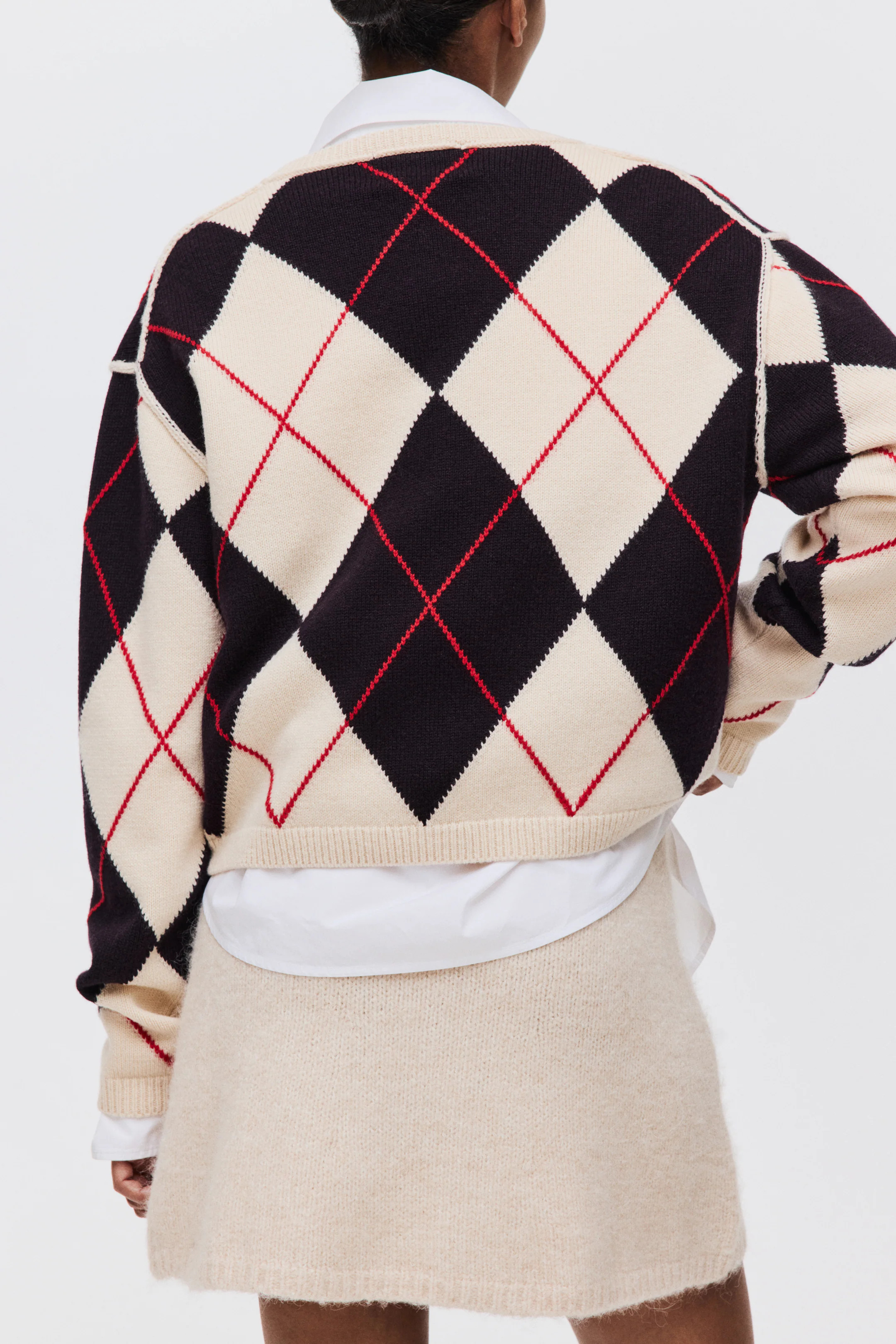 Knitted mini skirt - Light beige - Ladies | H&M GB | H&M (UK, MY, IN, SG, PH, TW, HK)