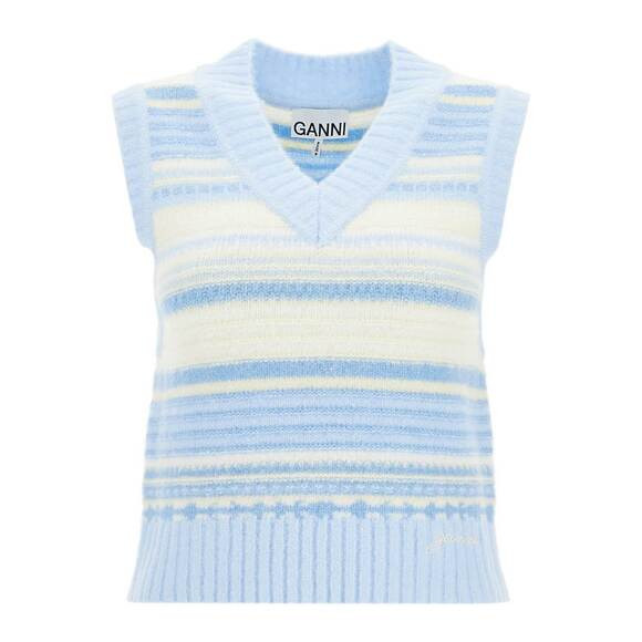 Ganni "Soft Striped Knit Vest | Poshmark