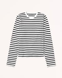 Essential Long-Sleeve Skimming Tee | Abercrombie & Fitch (US)