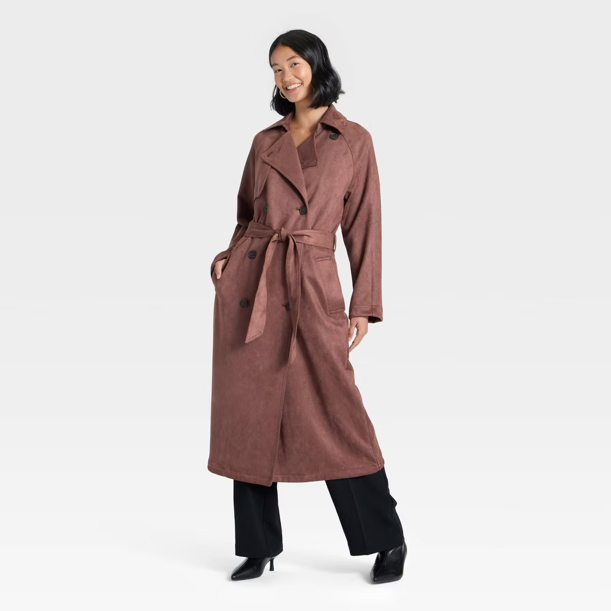 Women's Faux Suede Trench - A New Day™ | Target
