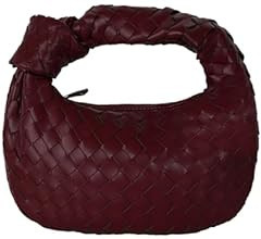 Woven Handbag for Women Fashion Designer Ladies Knoted Hobo Bag Bucket Purse PU Leather | Amazon (US)