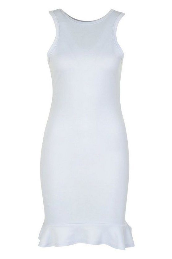Ruffle Hem Bodycon Mini Dress | Boohoo.com (US & CA)
