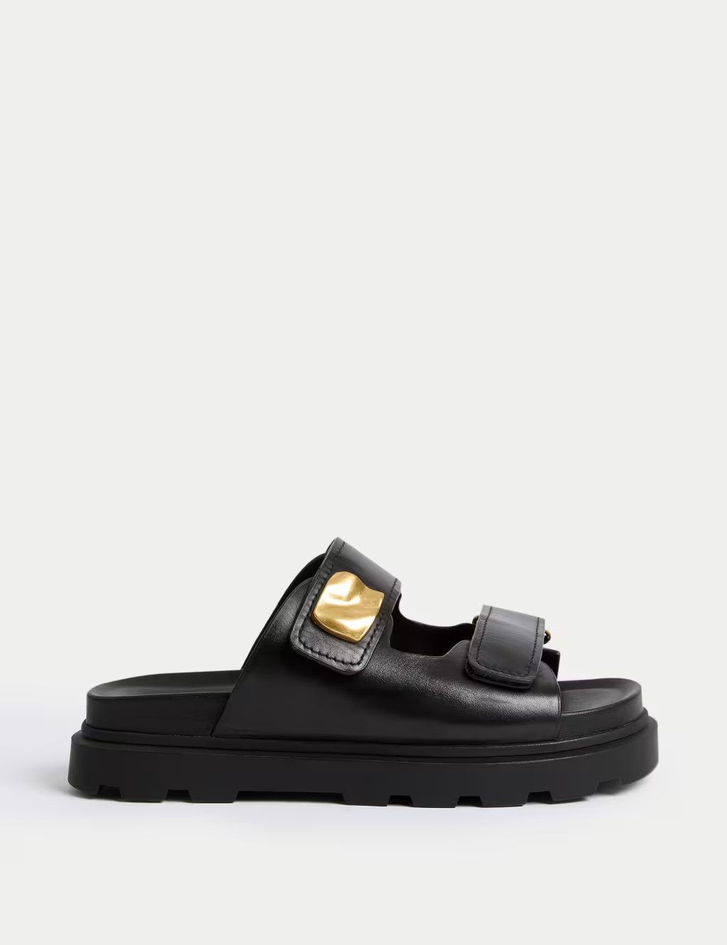 Leather Chunky Flatform Mules | Marks & Spencer (UK)