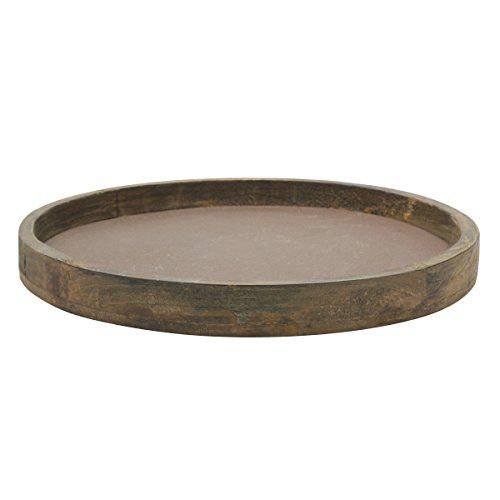 Stonebriar Rustic Natural Wood and Metal Candle Holder Tray, Home Decor Accessories for the Coffee T | Amazon (US)
