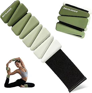 BECOJADDE Ankle Weights for Women Wrist Weights Set of 2 (1 lb/2 lb Each) Adjustable Arm Leg Weig... | Amazon (US)