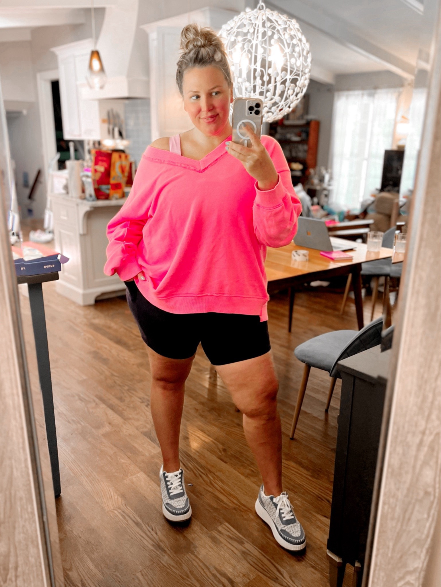 I have been wearing this pullover and these bike shorts non stop... omg so good! Wearing a 2X in shorts and XXL in the Aerie vacay pullover!

#LTKPlusSize #LTKSeasonal #LTKStyleTip