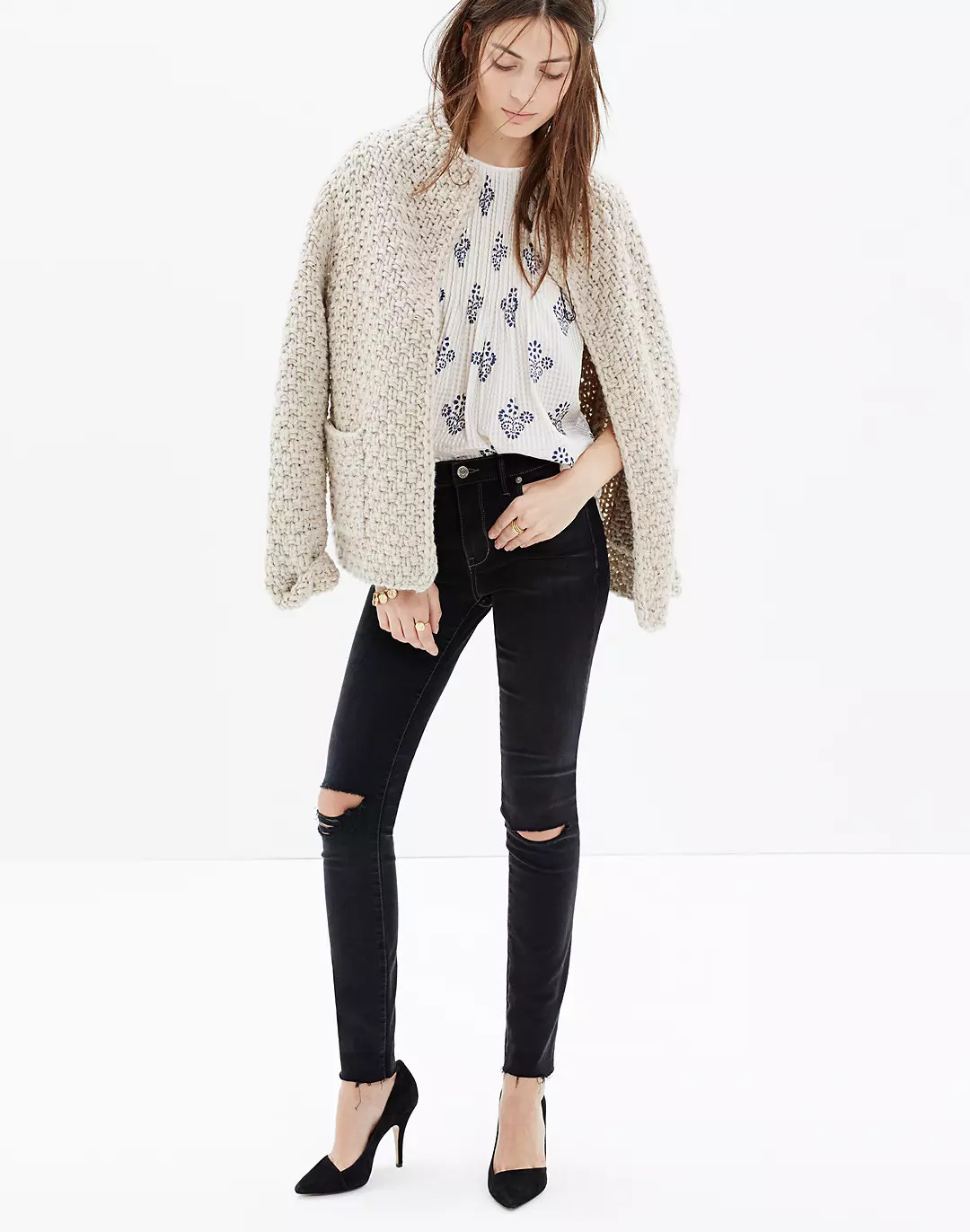 Taller 9" High-Rise Skinny Jeans in Black Sea | Madewell