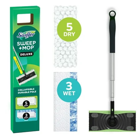 Swiffer Mop & Go Deluxe Kit with Dry & Wet Refills, 1 Handle + 2 Hair Magnet Dry Pads & Wet Pad Refills | Walmart (US)