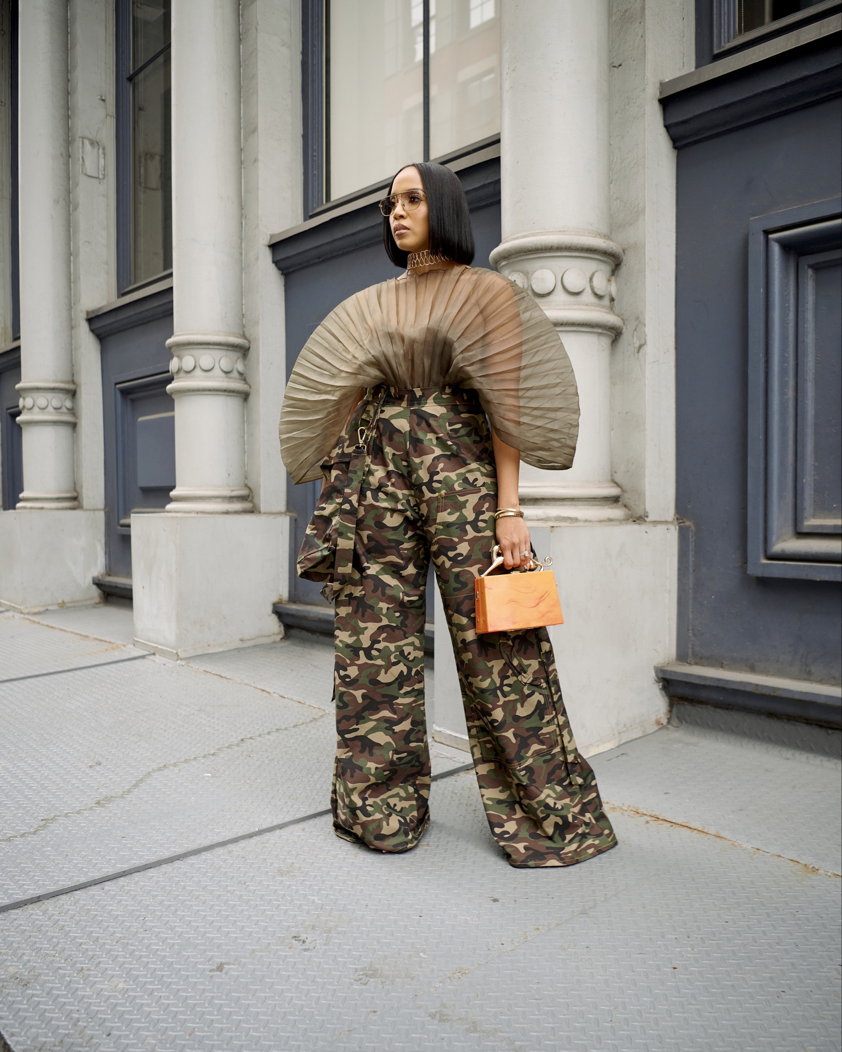 This top was such a statement piece! Grab it before it's gone! Also the original pants are tagged in my IG story highlight, but I linked a camo cargo at a different price point here. 

#LTKNYFW #LTKItBag #LTKStyleTip