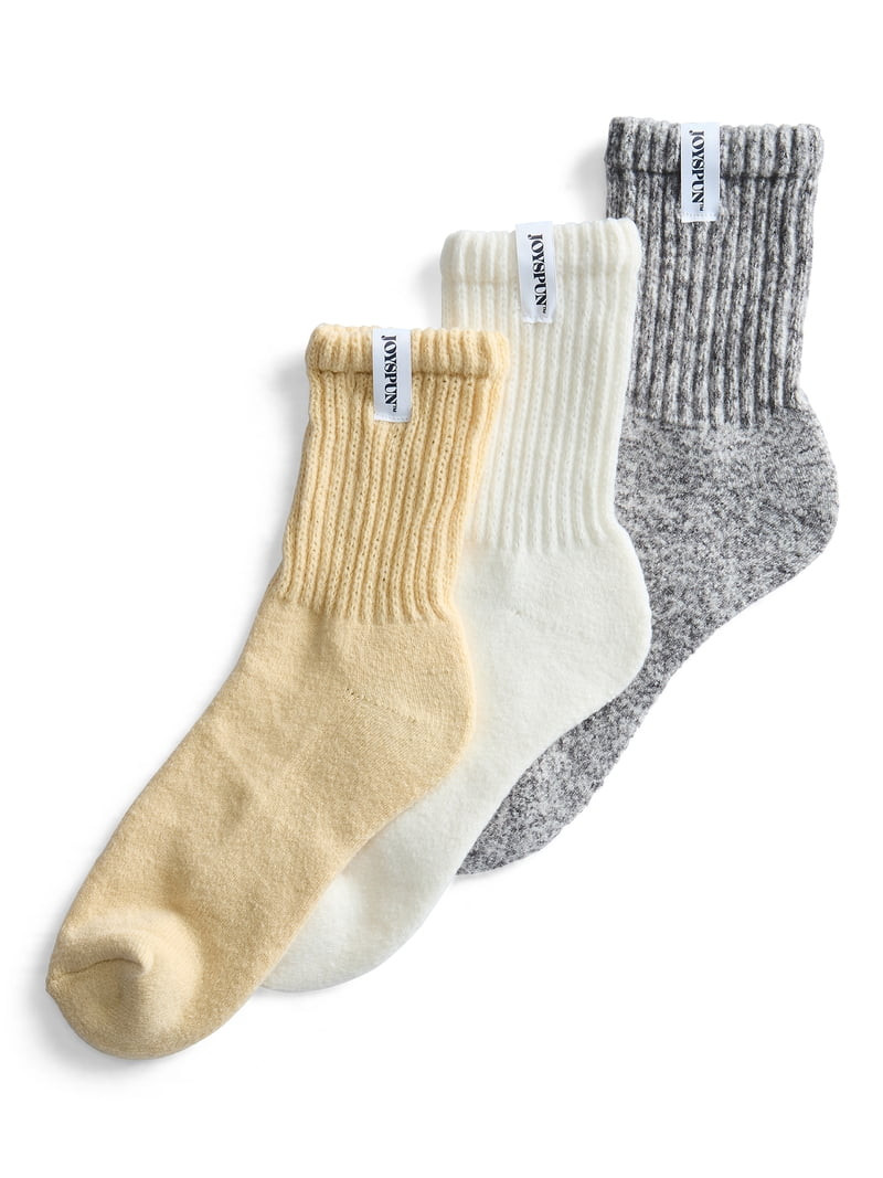 Joyspun Women\u2019s Comfort Slouch Ankle Socks, 3-Pack, Size 4-10 | Walmart (US)