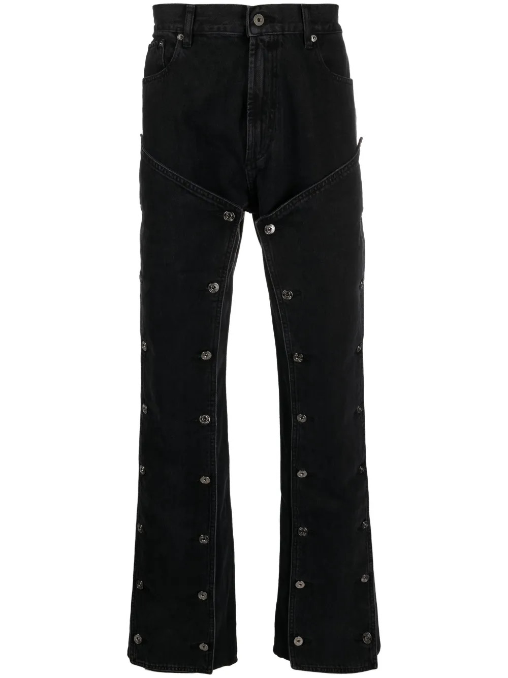 Y/Project Snap-off mid-rise Bootcut Jeans - Farfetch | Farfetch Global