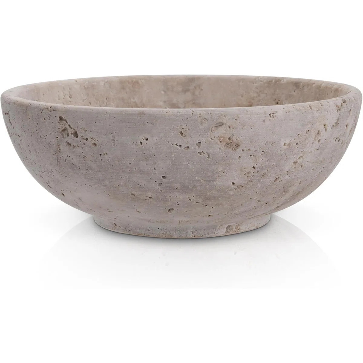 8" Natural Travertine Decorative Bowl – 4 lbs Limestone Catchall & Fruit Bowl for Coffee Table ... | Wayfair North America