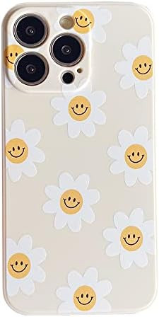 Sunflower Smile Cute Flower Phone Case for Apple iPhone 14 Pro 6.1" Smooth Silicone Soft Cover fo... | Amazon (US)
