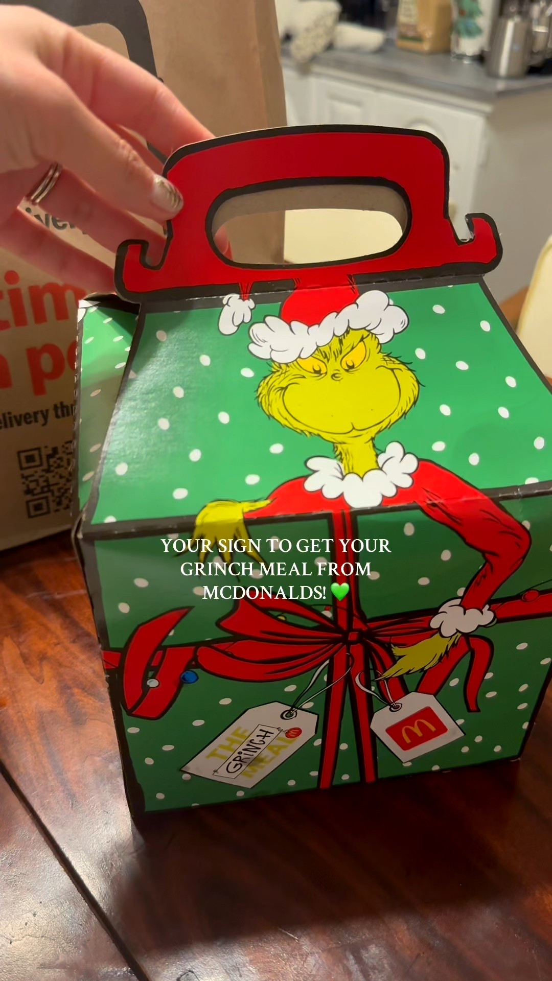 Get your Grinch meal from McDonald’s!! We ordered from GrubHub and it was an option, I was so surprised but elated. The pairs of socks are sooo cute!! 

#LTKfoodie #LTKHoliday #LTKmomlife