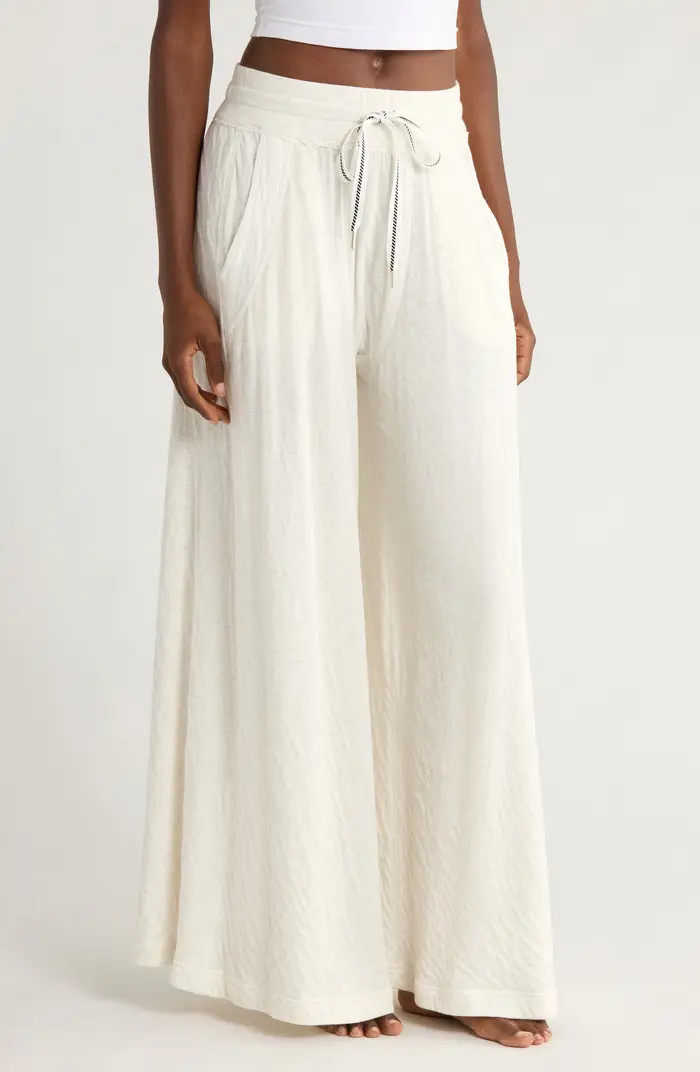 Wait a Minute Drawstring Cotton Wide Leg Pants | Nordstrom