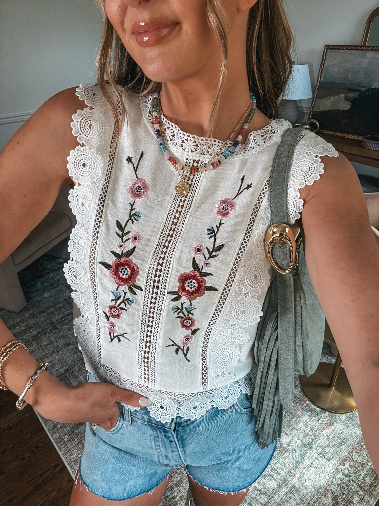 Check out this gorgeous blouse with floral embroidery and lace trim! Use code LIVINSTYLE for 25% off site wide! 

#LTKFestival #LTKTravel #LTKootd
