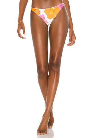 Agua Bendita X REVOLVE Alma Bikini Bottom in White Funky Blooms from Revolve.com | Revolve Clothing (Global)