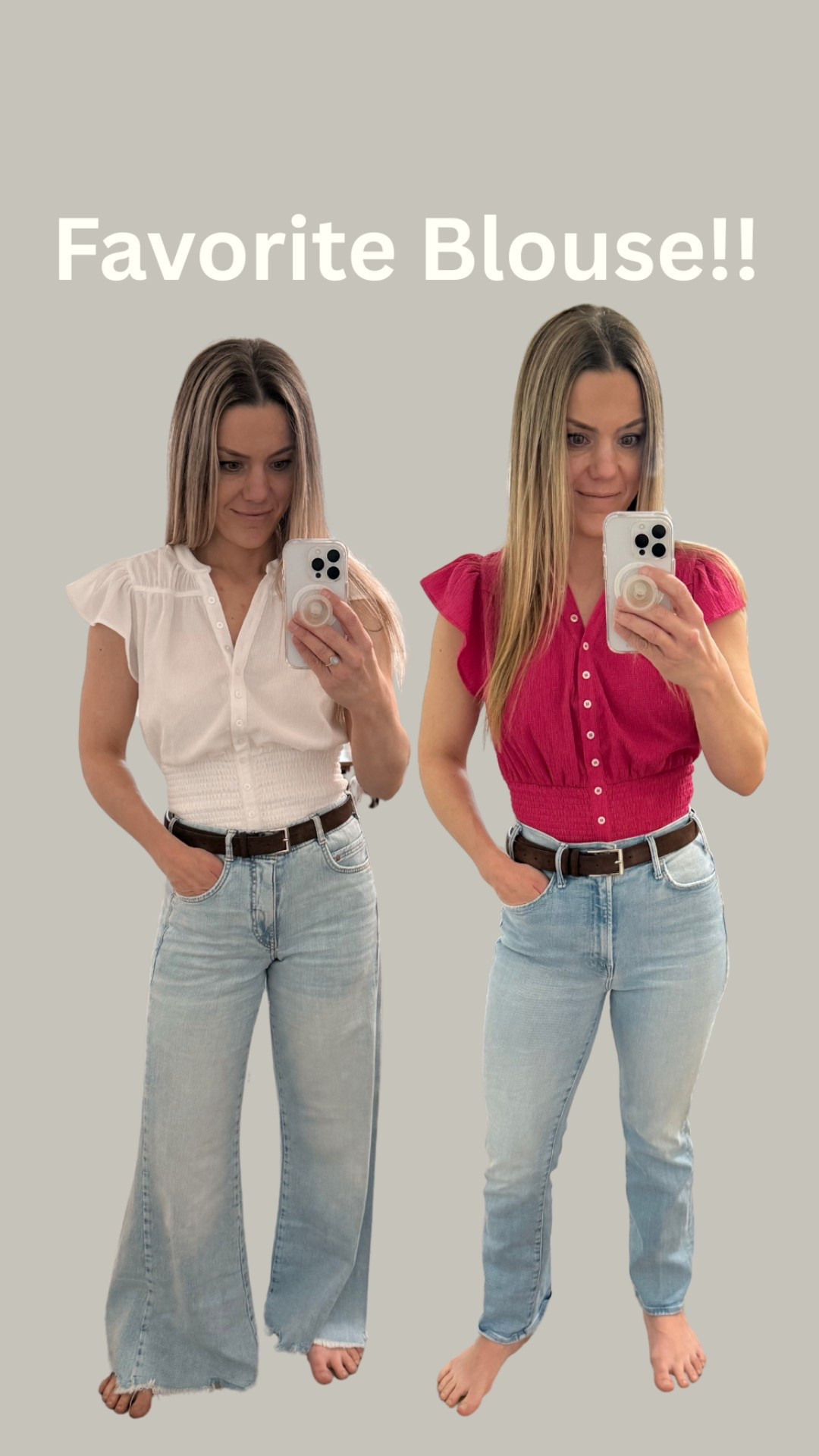 Blouse fits true to size - wearing a small. 