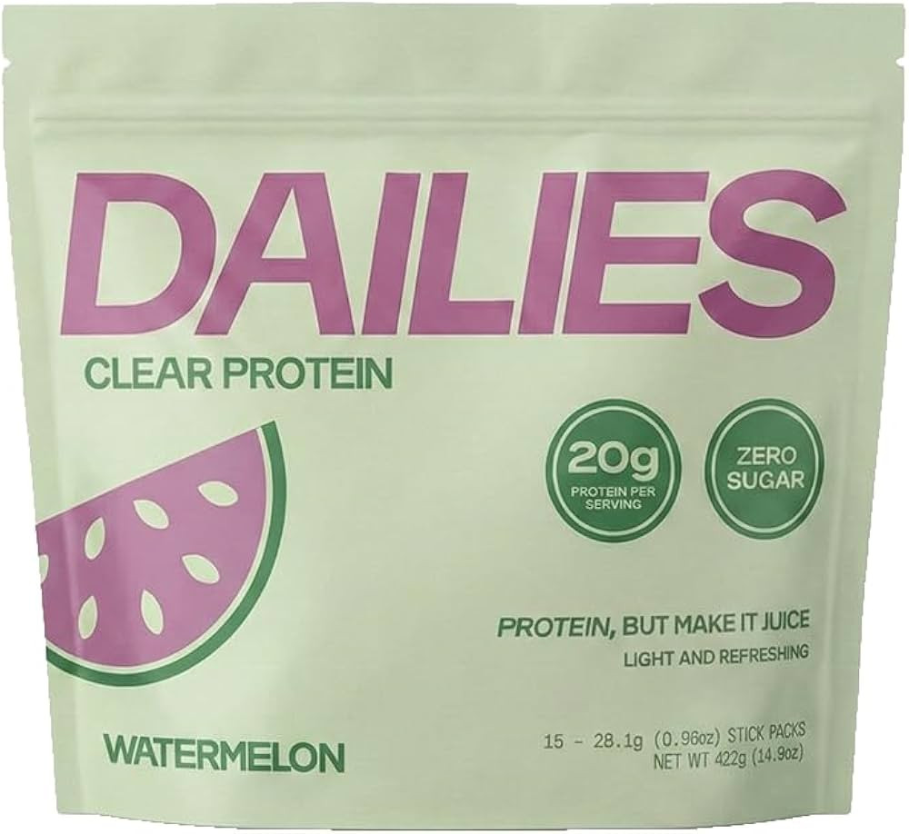 DAILIES Clear Protein Powder, Sugar Free Flavor, 20g Whey Isolate & 100 Calories per Serving, Lig... | Amazon (US)
