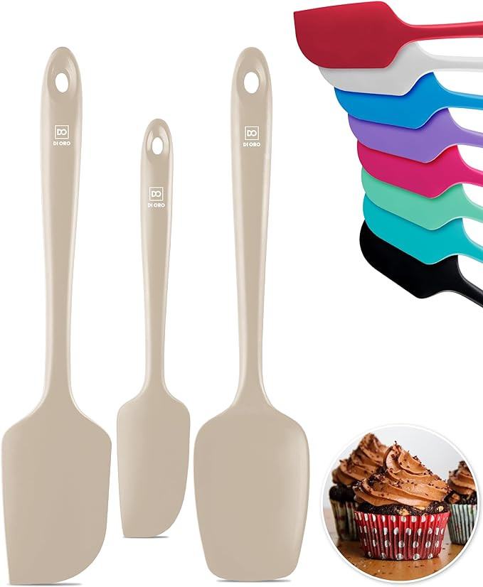 DI ORO Silicone Spatula Set - Rubber Kitchen Spatulas for Baking, Cooking, & Mixing - 600°F Heat... | Amazon (US)