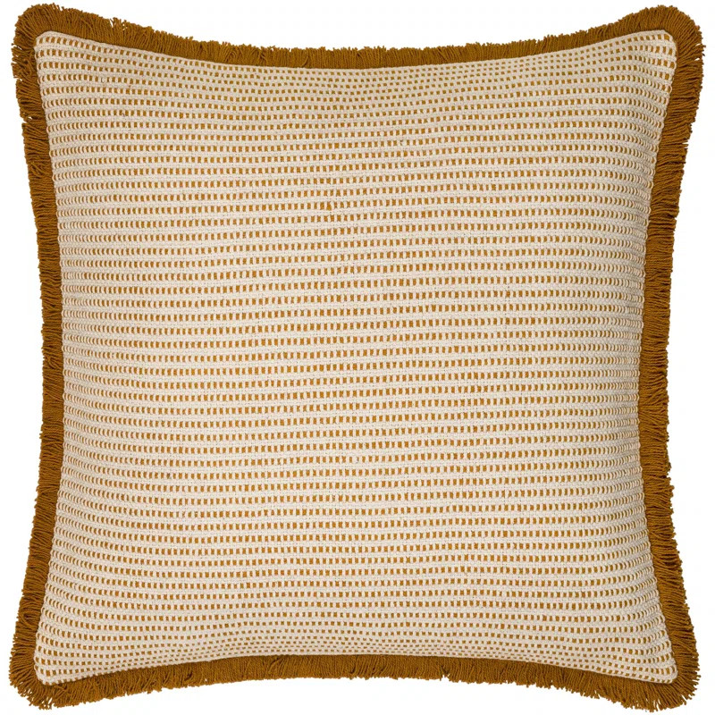 Kava Fringed Cotton Throw Pillow | Wayfair North America
