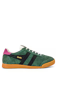 Gola Elan Sneaker in Evergreen, Black & Fuchsia from Revolve.com | Revolve Clothing (Global)
